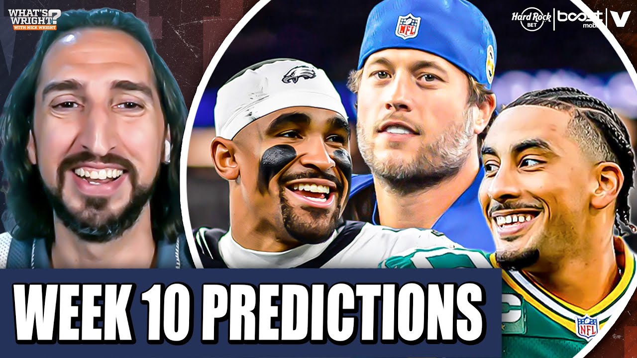 NFL Week 10 Predictions: Eagles-Packers, Rams-49ers, Ravens-Vikings, Steelers-Chargers | Nick Wright