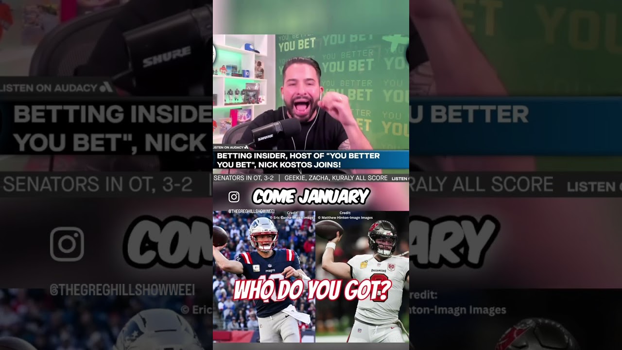Who wins TB/NE? Bet insider, Nick Kostos joins! #live The Greg Hill Show! #nfl #trending #bet #picks