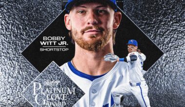 Bobby Witt Jr. has won the 2025 American League Platinum Glove, awarded for the best fielder that season in each league.