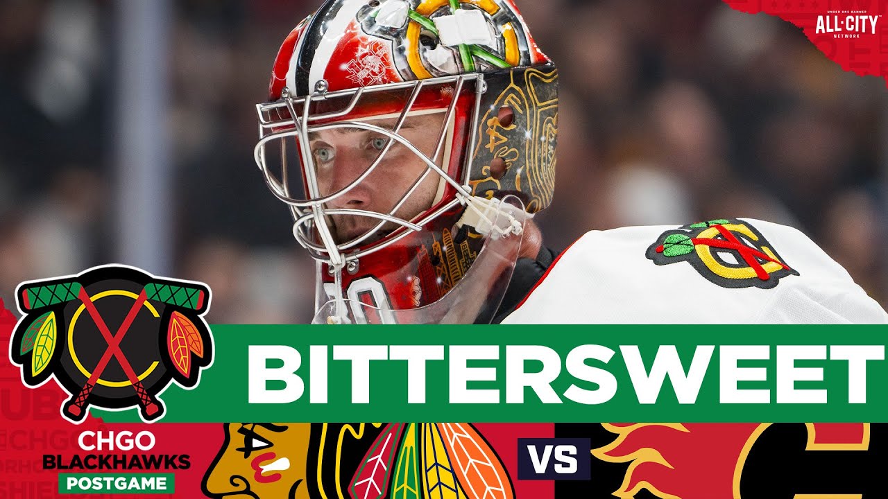 BLACKHAWKS POSTGAME: Frank Nazar EXITS game. Spencer Knight BLANKS Flames! | CHGO Blackhawks Podcast