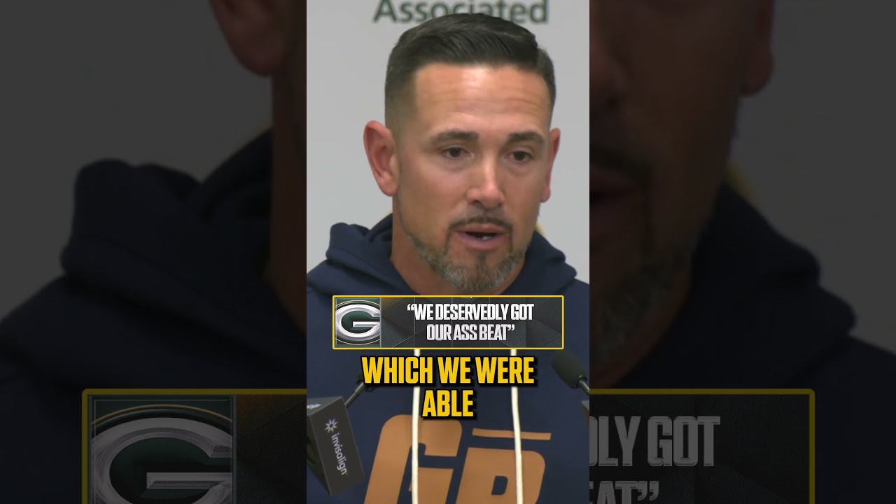 Matt LaFleurs says Packers 'got our ass beat' after loss to Panthers #nfl #football #packerts