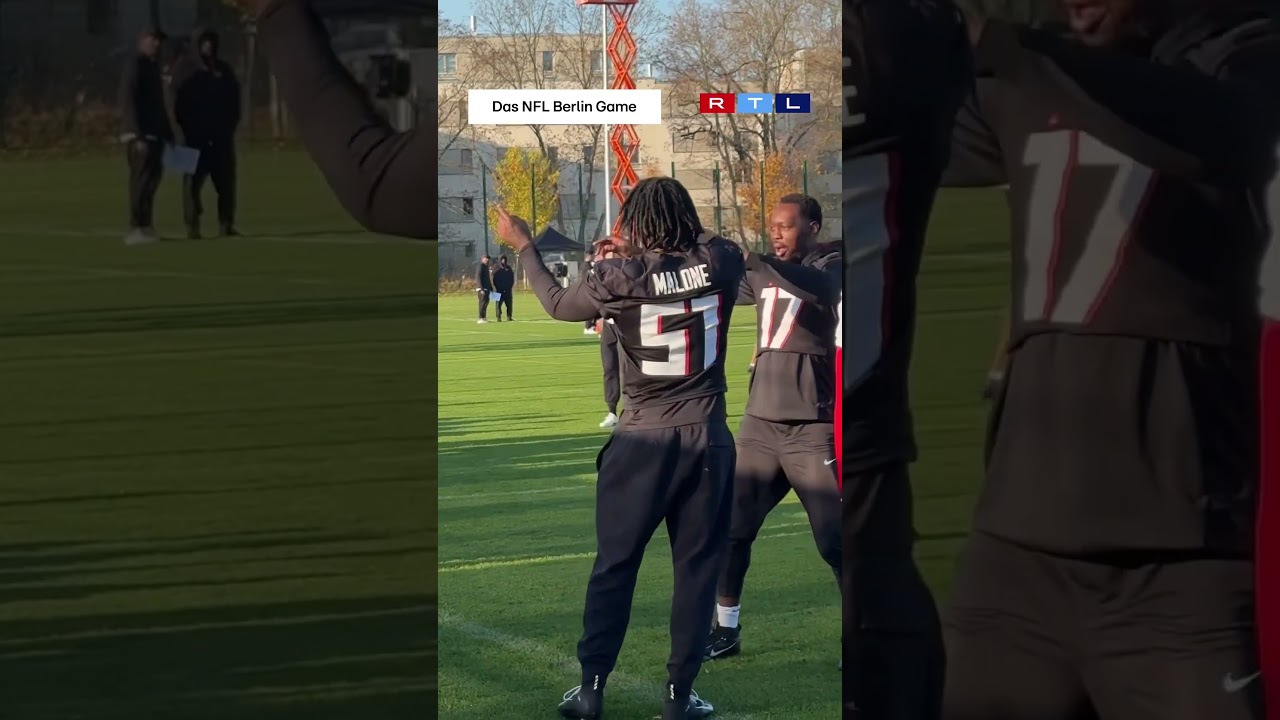 Vor 2 Stunden gelandet und direkt gute Laune 😍 #rtlnfl #falcons #vibes #berlin