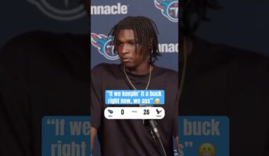 Cam Ward after Titans fall to 0-4 👀 (via @Titans)