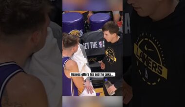 Luka & Reaves joking on the bench 🤣