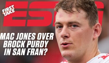 Cam Newton ISN'T SOLD on Mac Jones starting OVER Brock Purdy in San Francisco 👀 | First Take
