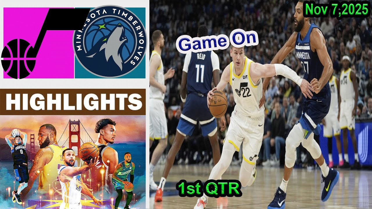 Minnesota Timberwolves vs Utah Jazz 1st QTR Game Highlights NBA Season | Nov 7, 2025