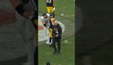 Quenton Nelson paying his respects to Aaron 🫡😂