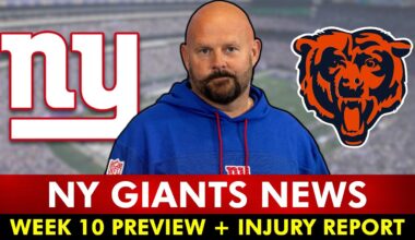 Giants Get MAJOR News Before Bears NFL Week 10 Game: FULL PREVIEW