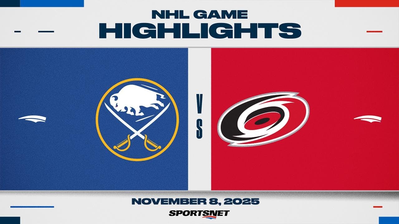 NHL Highlights | Sabres vs. Hurricanes - November 8, 2025