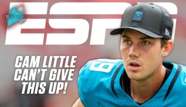 Cam Little can't let go of his jersey from his record-setting field goal 🤣 | The Pat McAfee Show