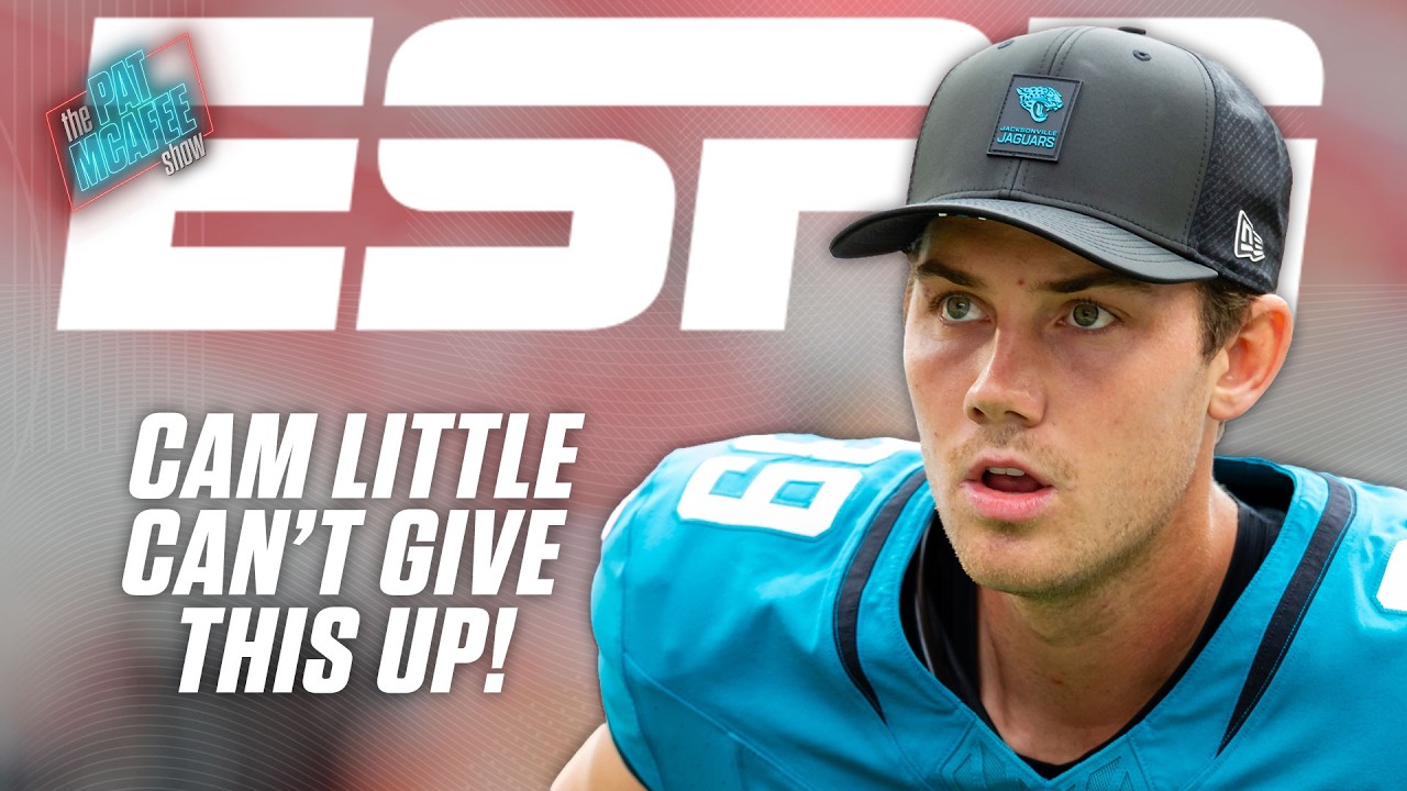 Cam Little can't let go of his jersey from his record-setting field goal 🤣 | The Pat McAfee Show