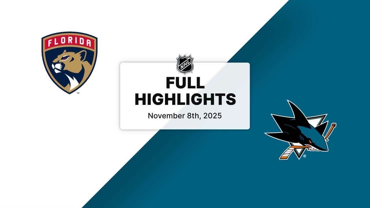 NHL Highlights | Panthers vs. Sharks | November 08, 2025