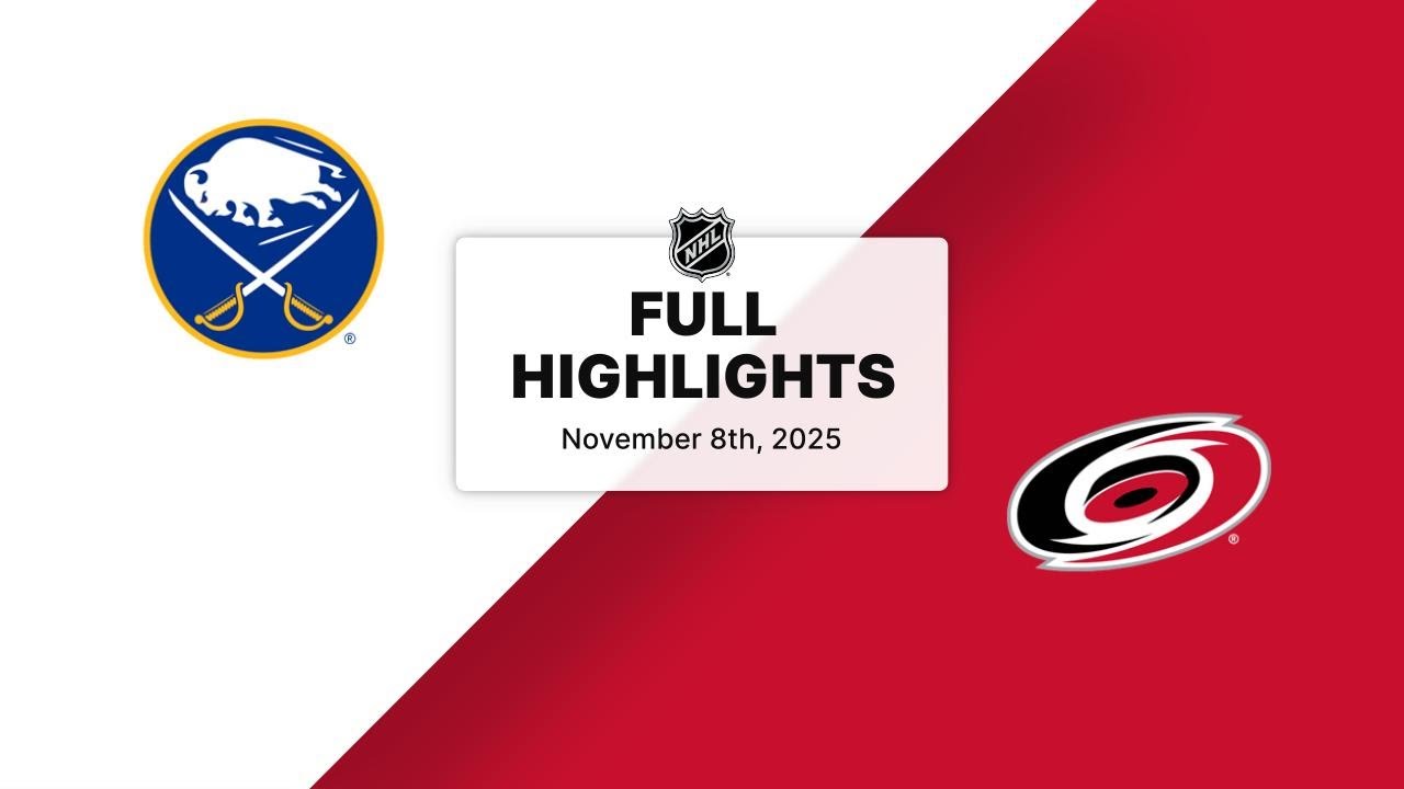NHL Highlights | Sabres vs. Hurricanes | November 08, 2025