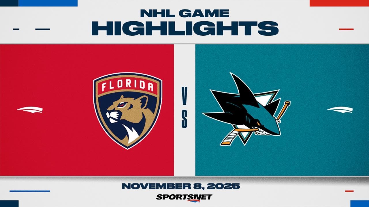 NHL Highlights | Panthers vs. Sharks - November 8, 2025