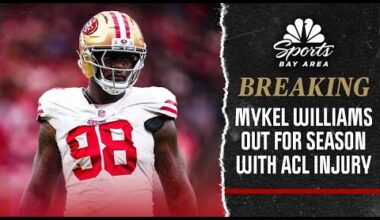 49ers rookie Mykel Williams out for season after sustaining ACL injury vs. Giants | NBC Sports BA