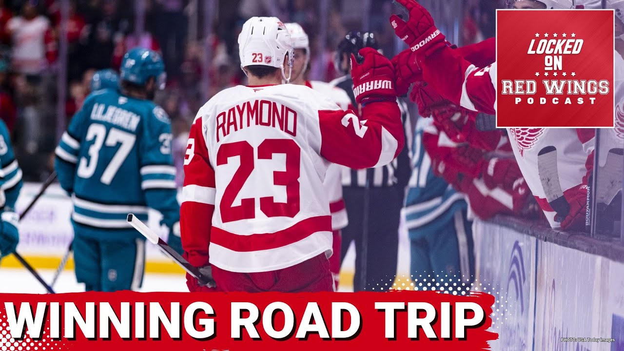Winning road trip secured! Raymond's 3pt weekend leads Detroit to split with Anaheim and San Jose