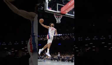 Put it on a t-shirt. WINDMILL JAM FROM CADE! #nba #detroit #pistons #highlight
