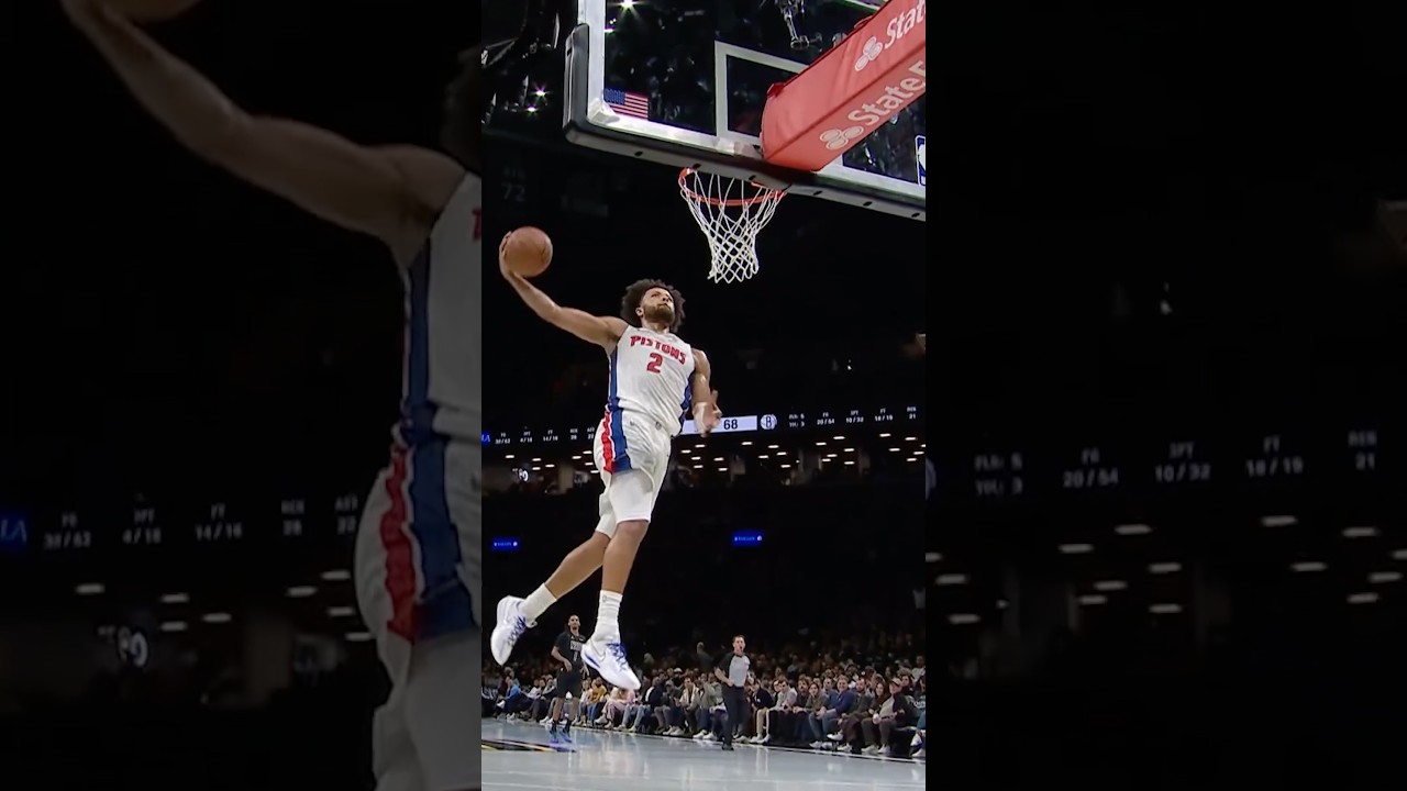Put it on a t-shirt. WINDMILL JAM FROM CADE! #nba #detroit #pistons #highlight