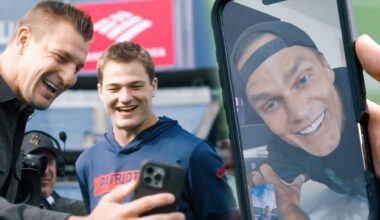 Rob Gronkowski & Drake Maye FaceTime with Tom Brady on FOX NFL Sunday | New England Patriots