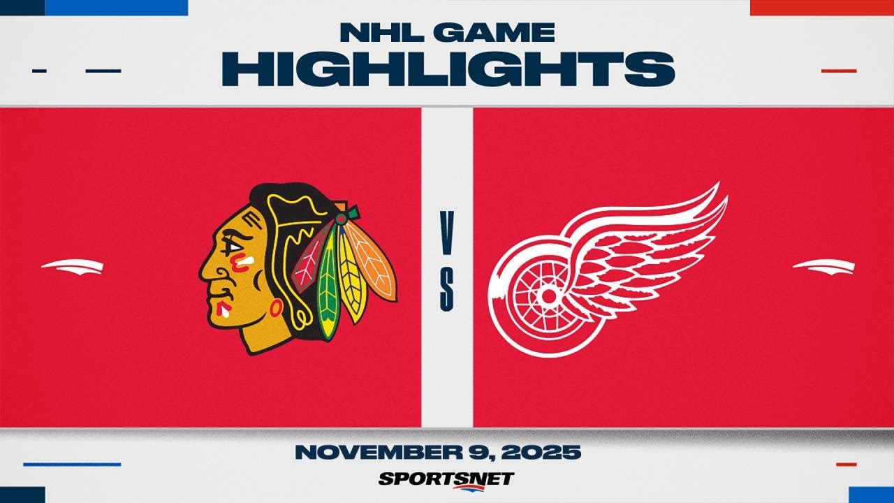 NHL Highlights | Blackhawks vs. Red Wings - November 9, 2025