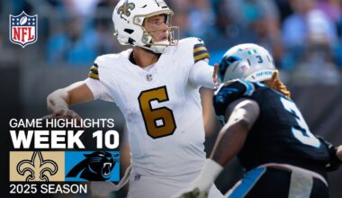 New Orleans Saints vs. Carolina Panthers Game Highlights | NFL 2025 Season Week 10