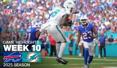 Buffalo Bills vs. Miami Dolphins Game Highlights | NFL 2025 Season Week 10