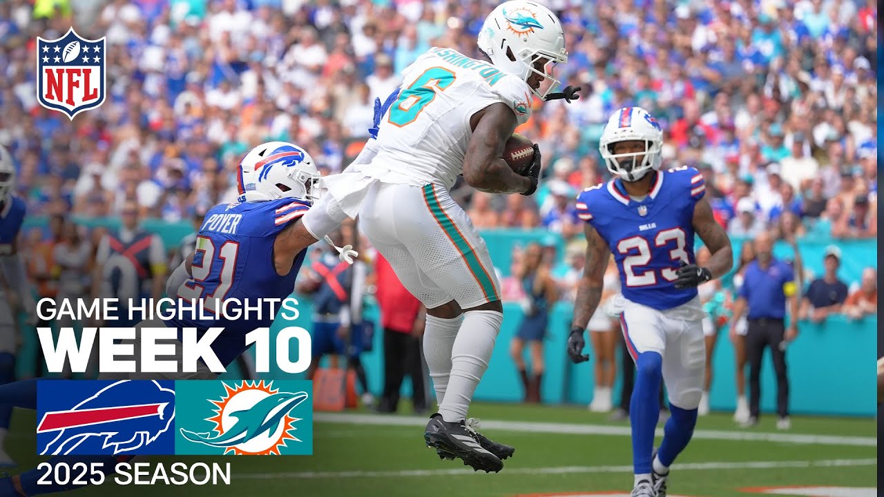 Buffalo Bills vs. Miami Dolphins Game Highlights | NFL 2025 Season Week 10