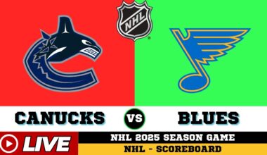 🔴LIVE : Vancouver Canucks Vs St. Louis Blues | NHL 2025 | NHL Live SCOREBOARD | 10/31/2025