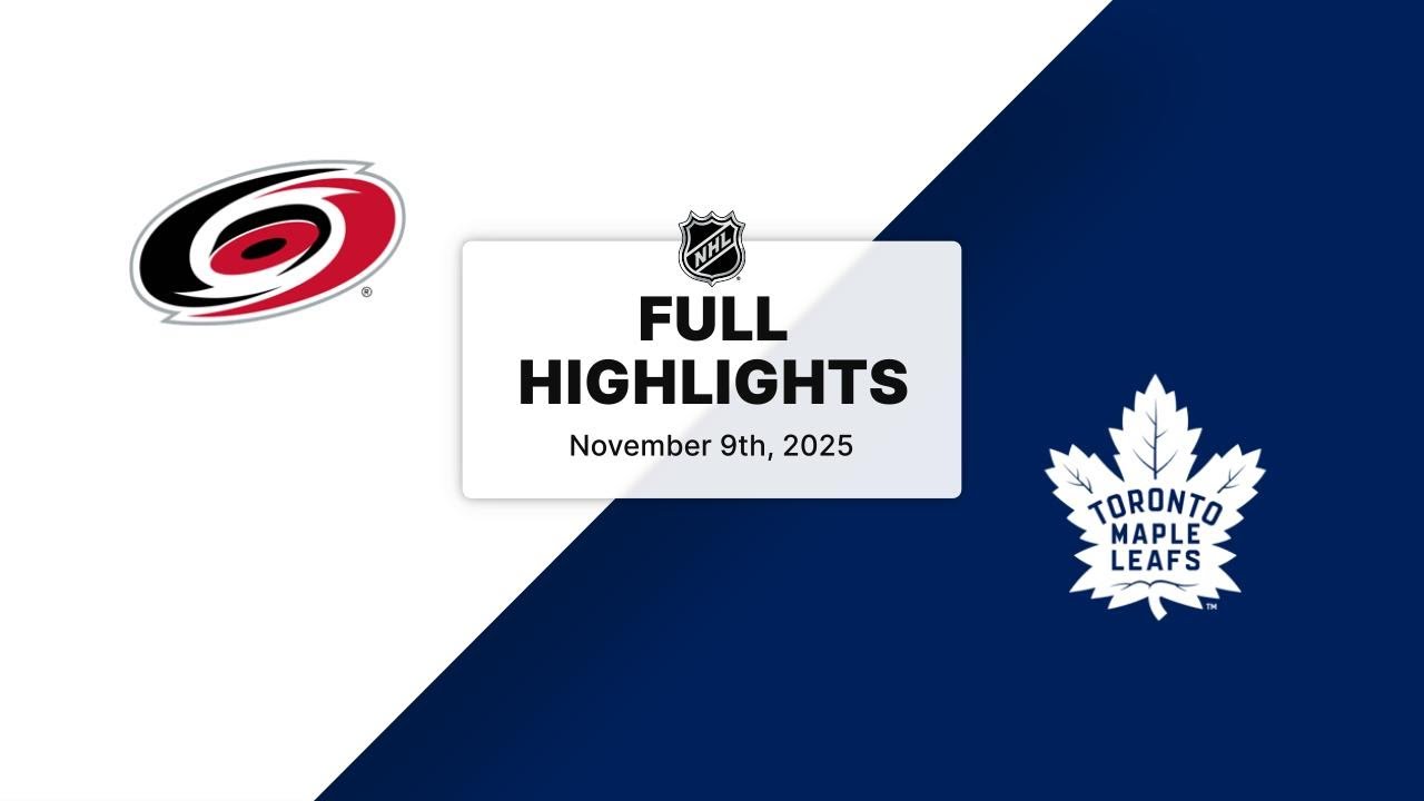 NHL Highlights | Hurricanes vs. Maple Leafs | November 09, 2025