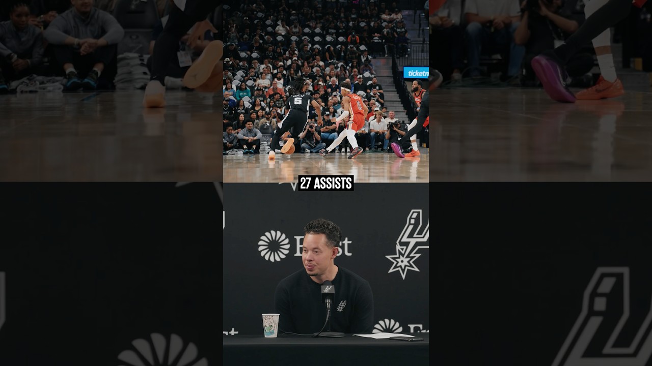 2️⃣7️⃣ assists in just two games 🏰 #nba #spurs #stephoncastle