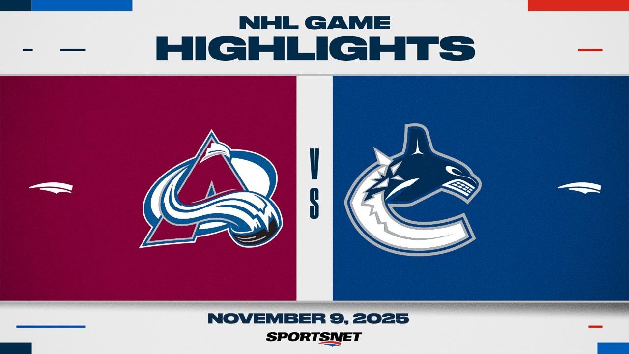 NHL Highlights | Avalanche vs. Canucks - November 9, 2025