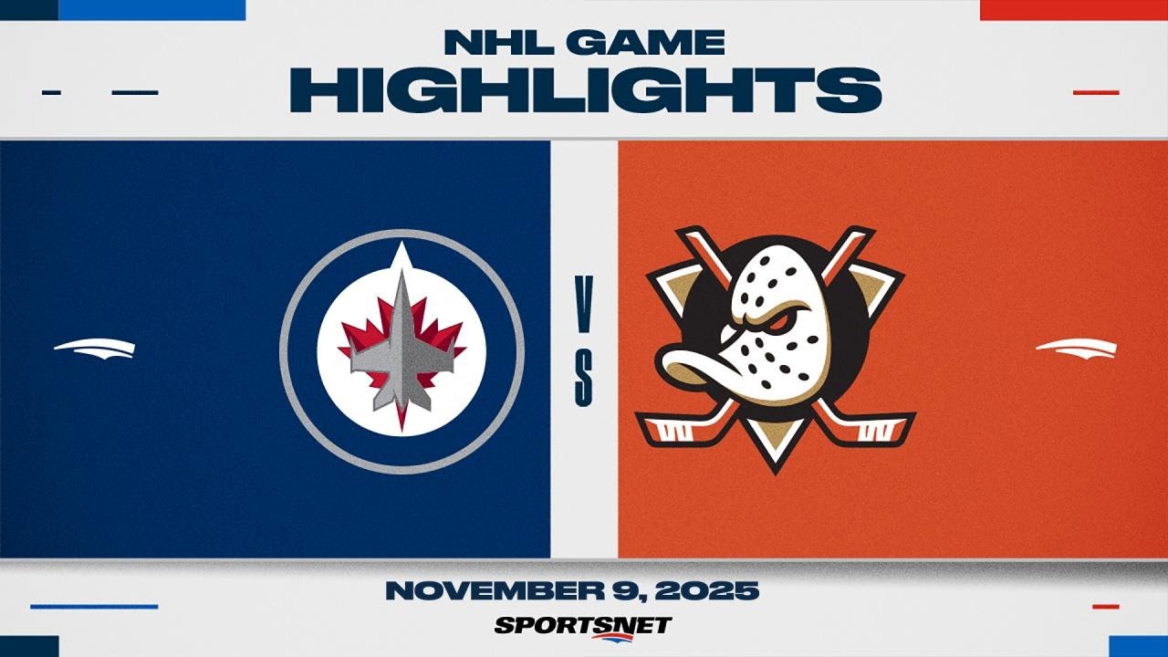 NHL Highlights | Jets vs. Ducks - November 9, 2025