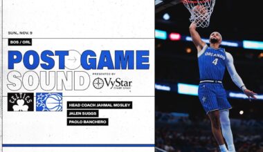 POSTGAME SOUND: BOSTON CELTICS VS. ORLANDO MAGIC | COACH MOSE, JALEN SUGGS & PAOLO BANCHERO