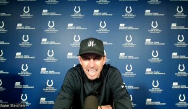 Indianapolis Colts' Shane Steichen Reacts to Atlanta Falcons Win, Daniel Jones, Michael Badgley