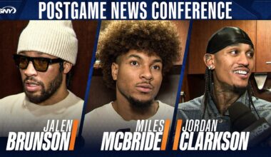 Jalen Brunson, Miles McBride and Jordan Clarkson on Knicks' 134-98 win over Nets