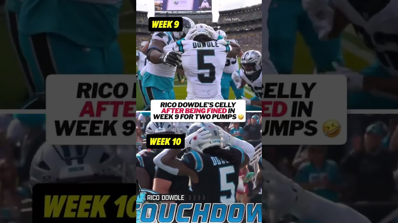 Rico Dowdle cellys are becoming must-see TV 😅 #nfl #panthers