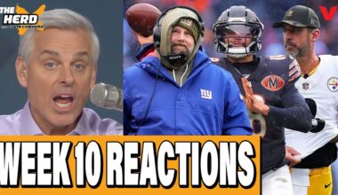 NFL Week 10 REACTION: Giants FIRE Daboll, Bears win, Bills & Vikings panic | Colin Cowherd: THE HERD