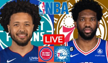 LIVE: DETROIT PISTONS vs PHILADELPHIA 76ERS | NBA | PLAY BY PLAY | SCOREBOARD