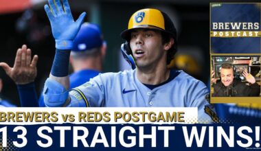 BREWERS POSTCAST: Brewers Rally, Yelich Powers 13th Straight WIN! | Franchise Record Tied