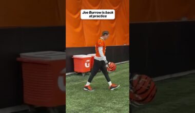 Joe Burrow is back at practice 👀 #NFL #football #joeburrow #bengals