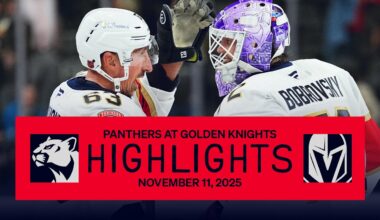 Panthers at Golden Knights Highlights | 11.11.25
