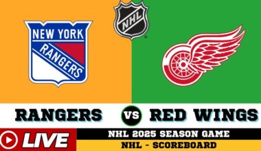 New York Rangers Vs Detroit Red Wings | NHL 2025 | NHL Live SCOREBOARD | 11/08/2025