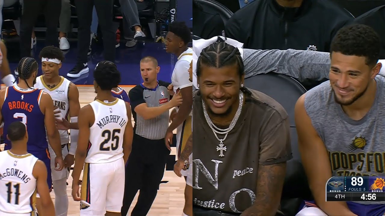 Dillon Brooks gets into it with Derik Queen and Jeremiah Fears and Suns laugh