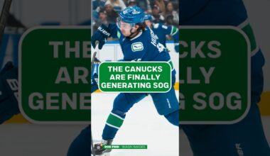 The Canucks have recently done a much better job generating shots and pushing the pace offensively