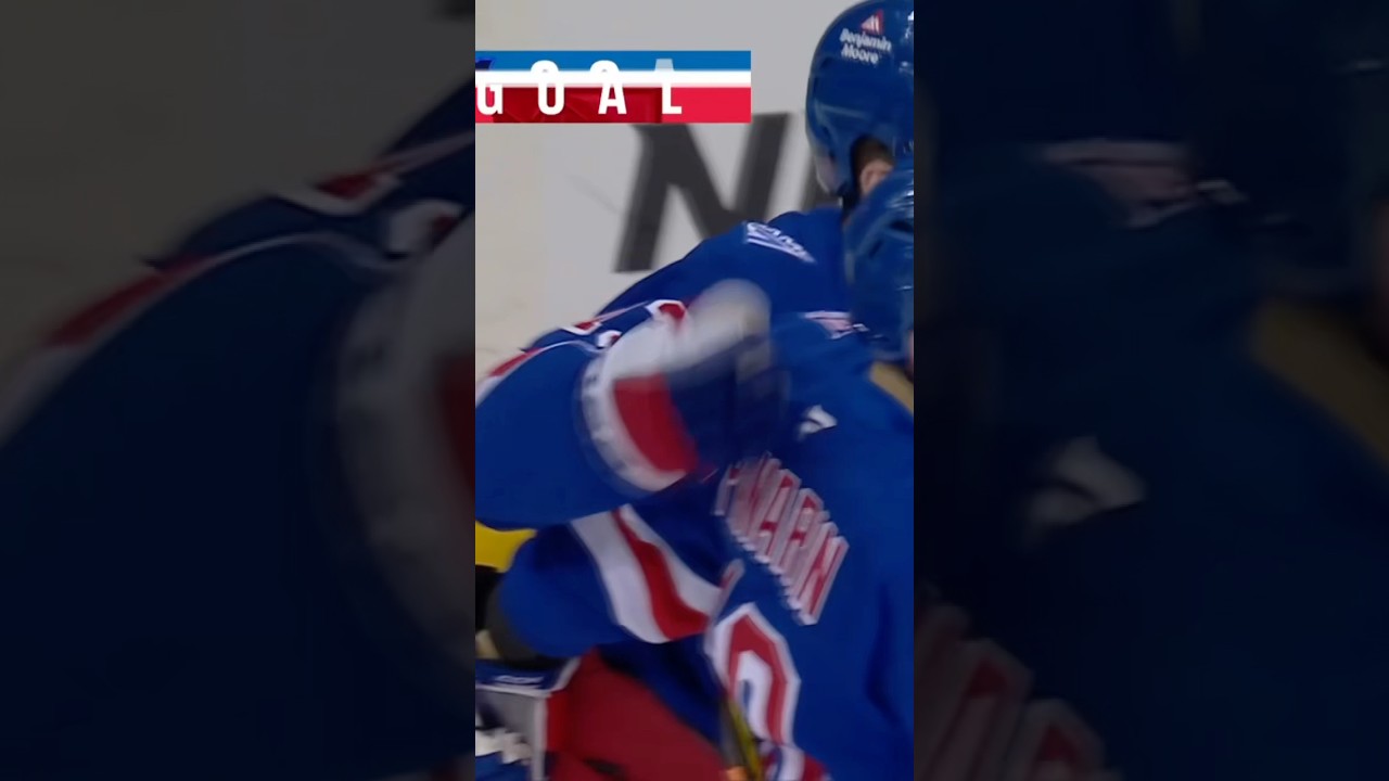 The Breadman banks it in for his second of the night #artemipanarin #nyr #nhl #hockey #goal