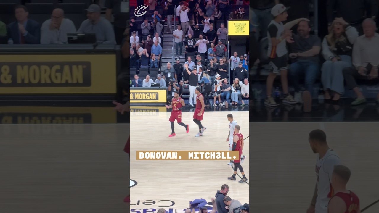 🕷️ SPIDA WITH THE CLUTCH THREE IN OT. #cavs #nba #basketball #donovanmitchell