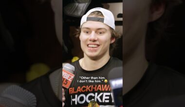 Cap having some fun during media