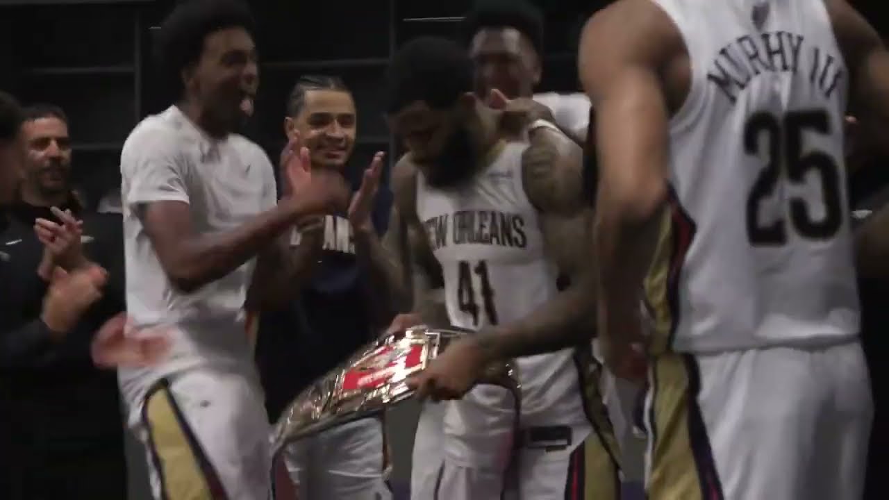 In the Pelicans locker room postgame after win vs. Dallas Mavericks 11/5/2025