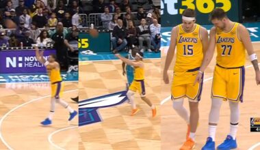 Luka Doncic trolls Austin Reaves after they both hit beyond half court shots 😂