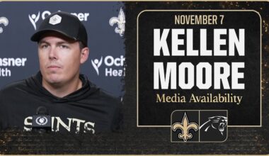 Kellen Moore previews Week 10 vs. Panthers | New Orleans Saints